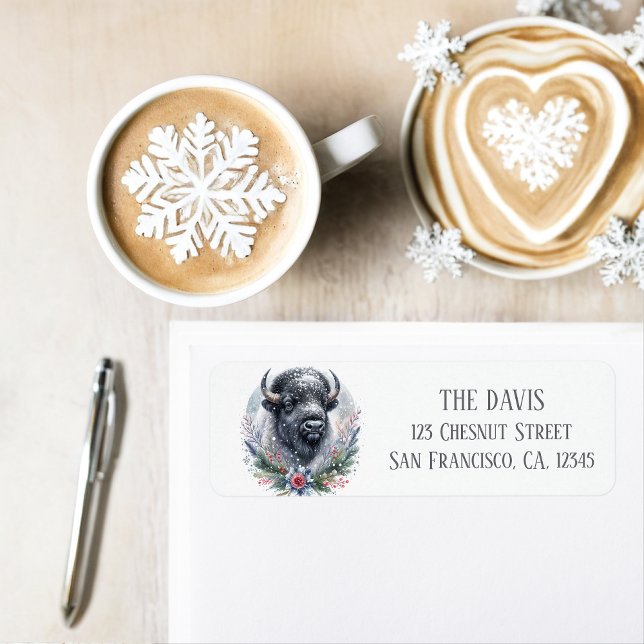Winter Vibes American Buffalo - Returadress Etikett (Skapare uppladdad)