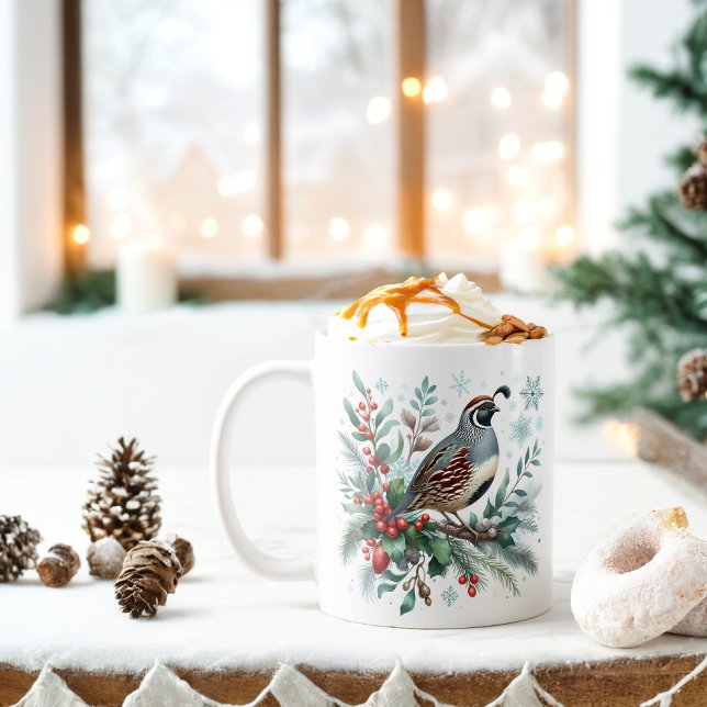 Winter Vibes California Quail - Kaffemugg (Skapare uppladdad)