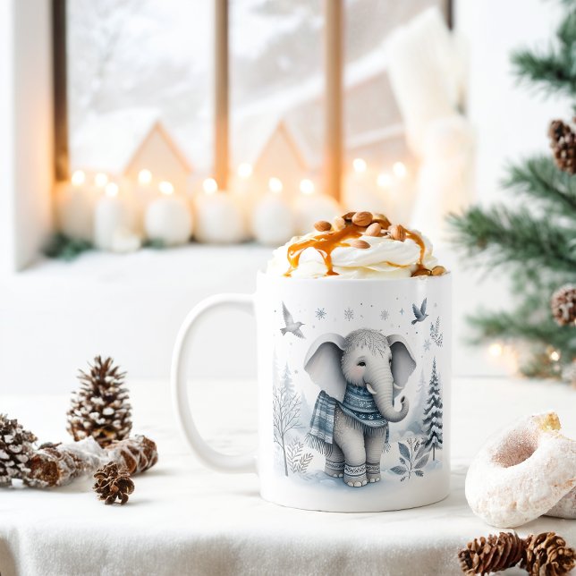 Winter Vibes Elephant - Kaffemugg (Skapare uppladdad)