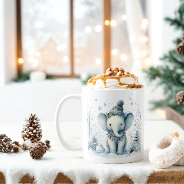 Winter Vibes Elephant - Kaffemugg (Skapare uppladdad)