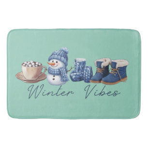 Winter Vibes Friendly Snögubbe Badrumsmatta