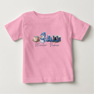 Winter Vibes Friendly Snögubbe T Shirt