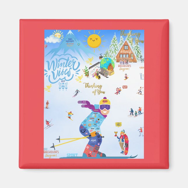 Winter Vibes Magnet (Framsidan)