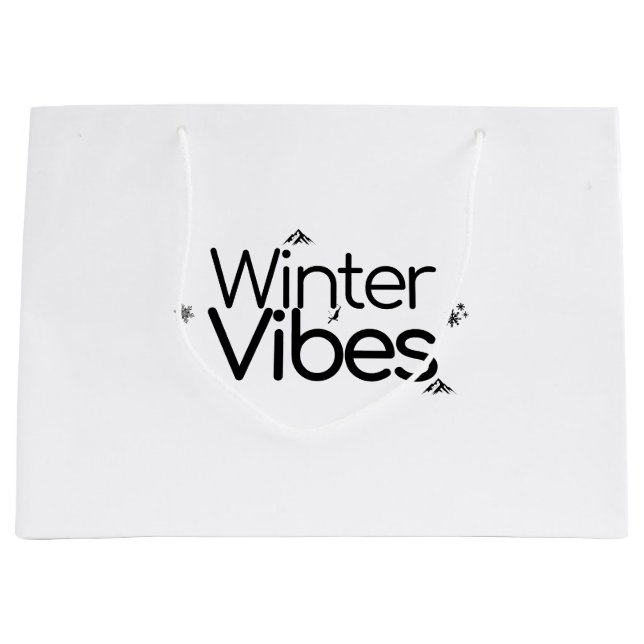 Winter Vibes - Minimalistisk snöflake och berg (Framsidan)