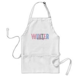 Winter Vibes - Mjuk pastelltypografi Förkläde