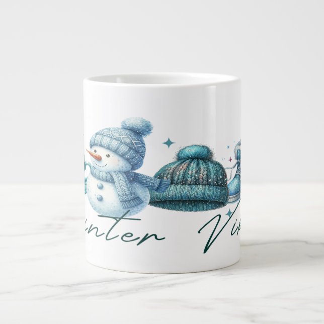 Winter Vibes Mugg: En Mysigt och gynnsam utformnin Jumbo Mugg (Framsidan)