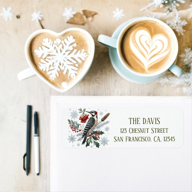 Winter Vibes Northern Flicker - Returadress Etikett (Skapare uppladdad)
