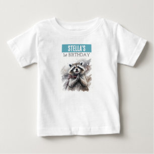 Winter Vibes Raccoon - 1:a födelsedag T-shirt