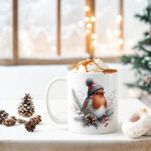 Winter Vibes Robin - Kaffemugg