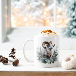 Winter Vibes Rocky Mountain Bighorn Sheep - Kaffemugg