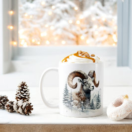 Winter Vibes Rocky Mountain Bighorn Sheep - Kaffemugg