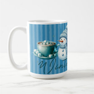 Winter vibes snögubbe boots säsong kaffemugg