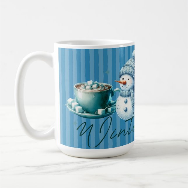 Winter vibes snögubbe boots säsong kaffemugg (Vänster)