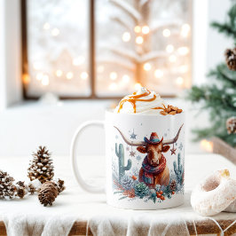 Winter Vibes Texas Longhorn - Kaffemugg