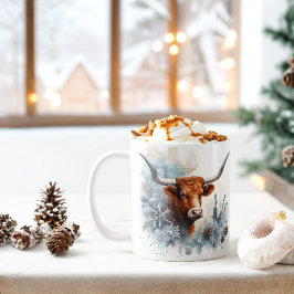 Winter Vibes Texas Longhorn - Kaffemugg