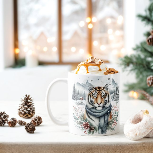 Winter Vibes Tiger - Kaffemugg (Skapare uppladdad)