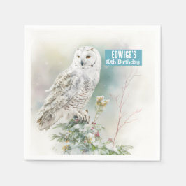 Winter vibes Uggla - Födelsedagsfest - Pappersservett