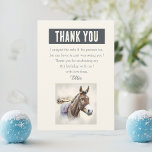 Winter vibes Watercolor Donkey - Birthday Tack Kort<br><div class="desc">Gör ditt barns födelsedagsfest extra speciell med våra vinter-vibes i exklusiven med vinter- som ger dig donkey-design för party. Bläddra genom vår samling och ta med en aning vintermagi till firande. Det här - vintervibes - symbolen har en vattenfärgsdonkey. Om du vill ändra teckensnittet stil, färg eller textplacering klickar du...</div>
