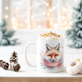 Winter Vibes Watercolor Fox - Kaffemugg