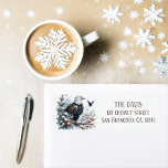 Winter Vibes Watercolor Örn Returadress Returadress Etikett<br><div class="desc">Vintern visar returetiketter med vattenfärg Örn. Anpassade.</div>