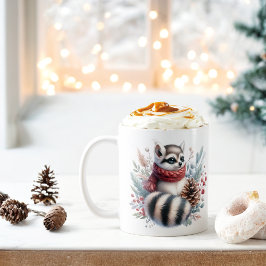 Winter Vibes Watercolor Ringtail - Kaffemugg