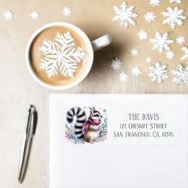 Winter Vibes Watercolor Ringtail-Returadress Returadress Etikett