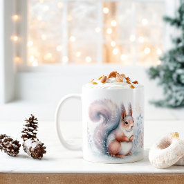 Winter Vibes Watercolor Squirrel - Kaffemugg