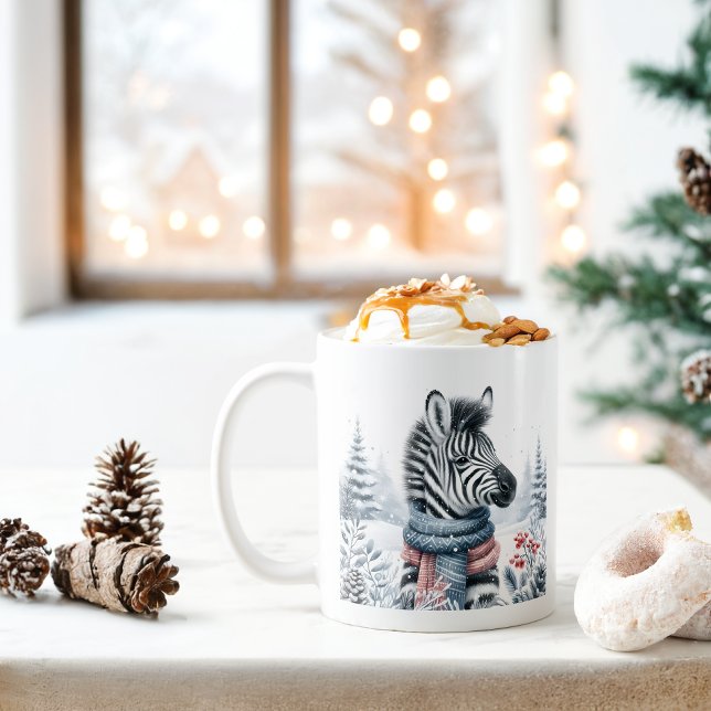 Winter Vibes Zebra - Kaffemugg (Skapare uppladdad)