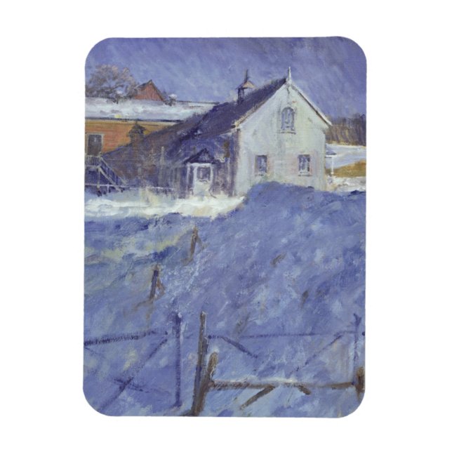 Winter vid Silver Lodge Magnet (Vertikal)