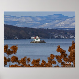 Winter View of Esopus Meadows Lighthouse Poster