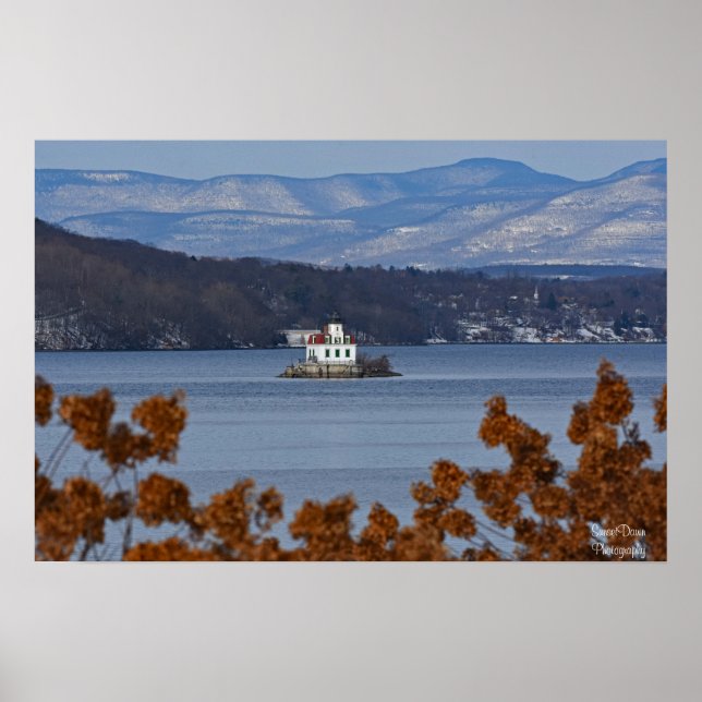 Winter View of Esopus Meadows Lighthouse Poster (Framsidan)