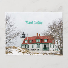 Winter View of Point Betsie Lighthouse Vykort