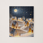 WINTER VILLAGE ART CHRISTMAS JIGSAW PUZZLE PUSSEL<br><div class="desc">WINTER VILLAGE JOGSAW PUZZLE</div>