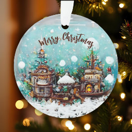 Winter Village Fairytale Houses Snowflake