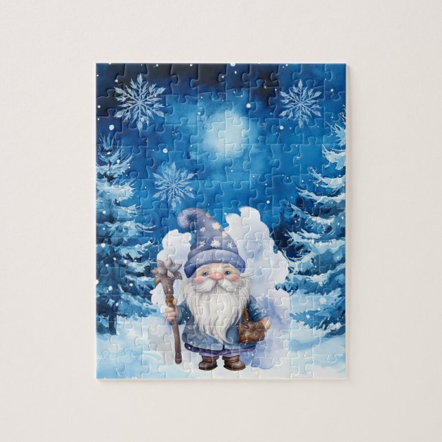 Winter Village & Gnome Jigszle Puzzle Pussel (Vertikal)