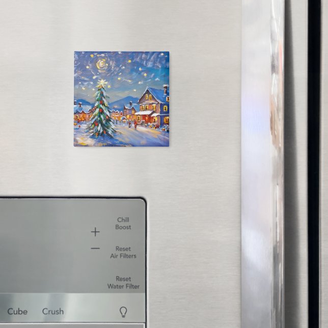 Winter Village Helgdag Magnet (In Situ (Fridge))