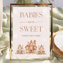 Winter Village jul Spädbarn är Sweet Poster