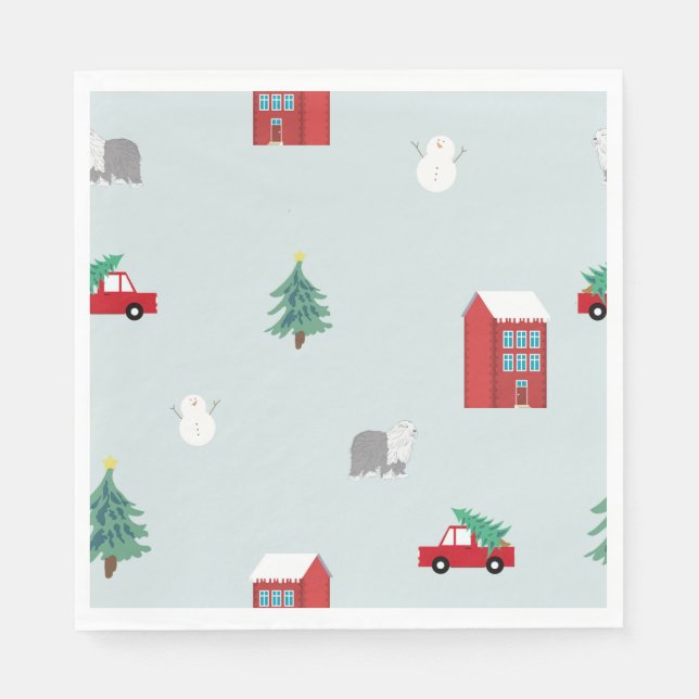 Winter Village Pappersservett (Framsidan)