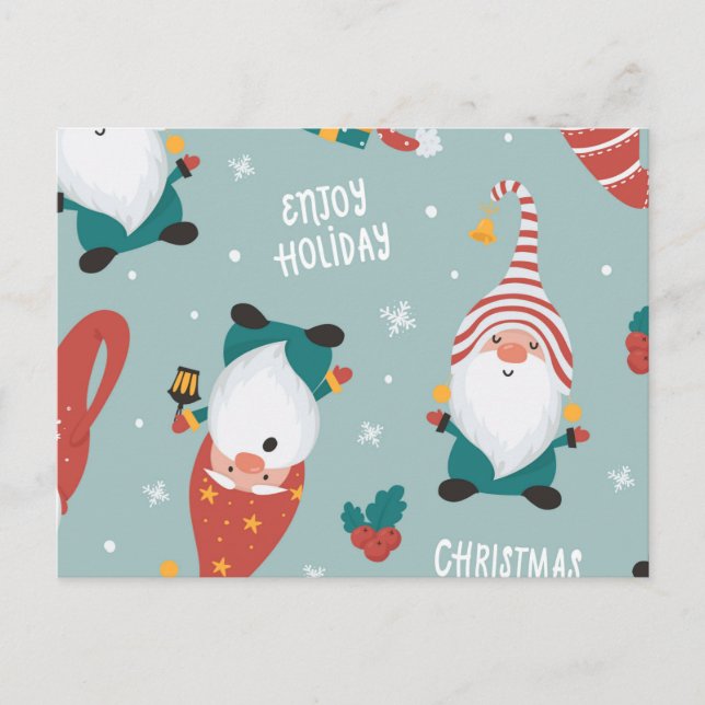 Winter Village Scene God jul, nyår Helg Vykort (Framsida)