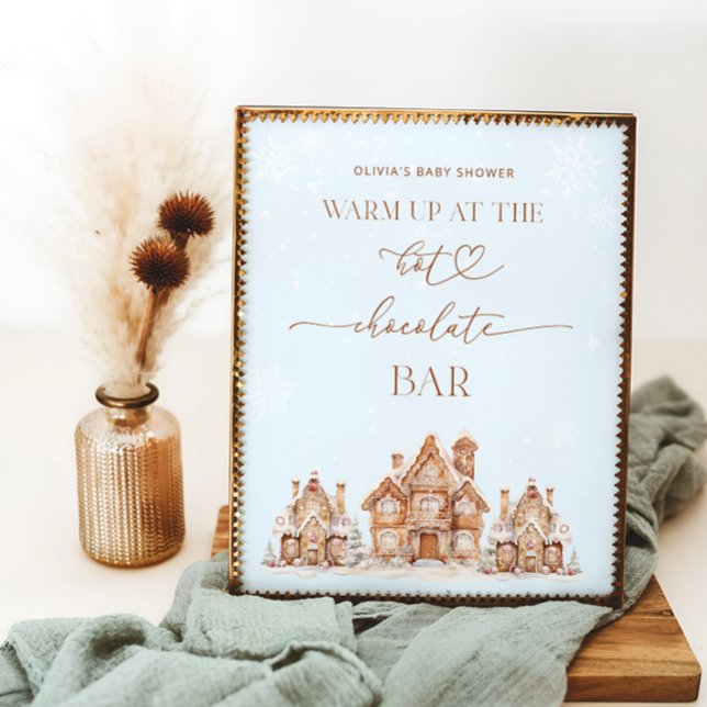 Winter Village Warm uppe på Hetten Chocolate Pub Poster (Skapare uppladdad)