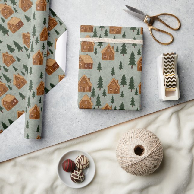 Winter Village Wrapping Paper Presentpapper (Hantverk)