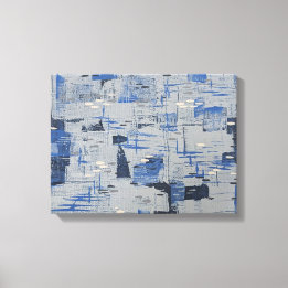 Winter Walk. Abstrakt Akryl. Winter Storm Canvastryck