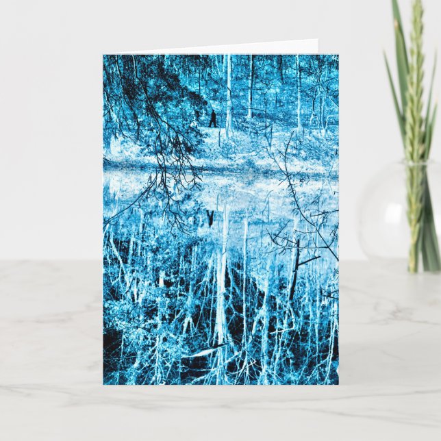 Winter Walk i Skogen Infrarött fotokort Kort (Framsida)