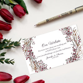 Winter Wandan Blommigt Bröllop webbplats | Scarlet Tilläggskort