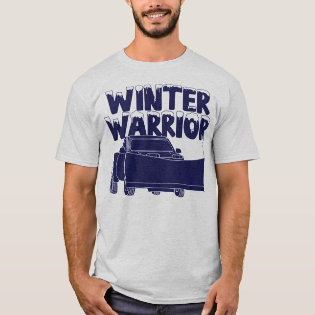 Winter Warrior Pickup Lastbil med snöplow T Shirt (Framsida)