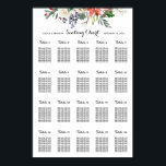 Winter Watercolor Blommigt Bröllop Sittat vid Bord Poster<br><div class="desc">Upp till 20 Bord, som fastställts av bordsnumret, inte namn, med upp till 12 personer per bord. En vanlig svartvit text (bakgrunden är anpassade) i ett sittande diagram. Klicka på "anpassa" om du vill flytta kolumner, ändra typsnitt, färger, färg eller storlek för poster. Det finns även vittext om färgader. Klicka...</div>