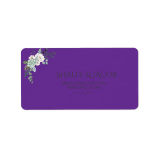 Winter Watercolor Bröllop Adressetikett