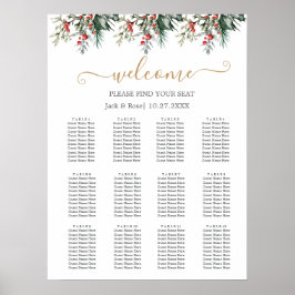 Winter Watercolor Bröllop Poster