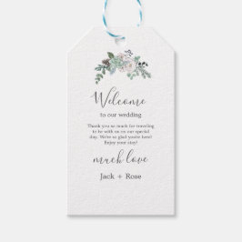 Winter Watercolor Bröllop Presentetikett