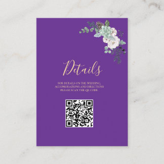 Winter Watercolor Bröllop Tilläggskort